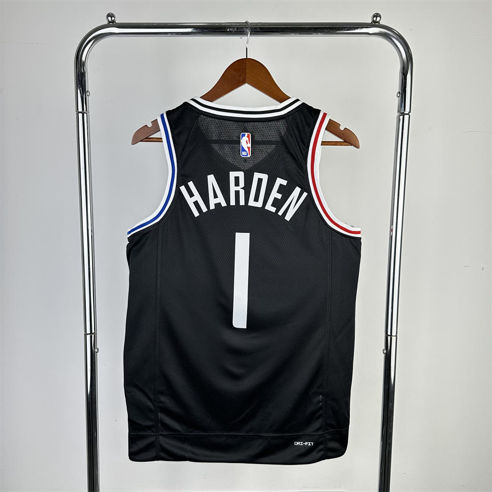NBA Los Angeles Clippers V-Neck Black Jersey S-XXL