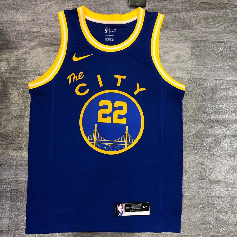 NBA Golden State Warriors Round neck Blue Jersey WIGGINS#22 S-XXL