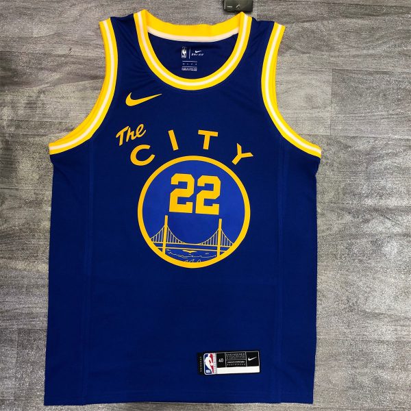NBA Golden State Warriors Round neck Blue Jersey WIGGINS#22 S-XXL