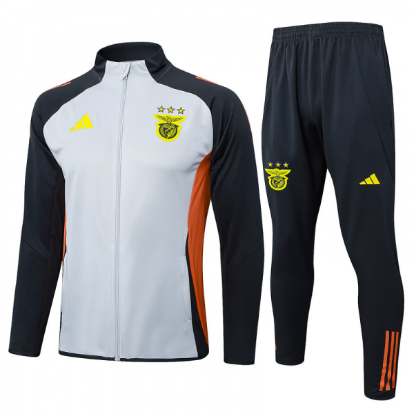 2024/25 Benfica Grey Jacket Training Suit Set Football Team Shirt Sports Fashion