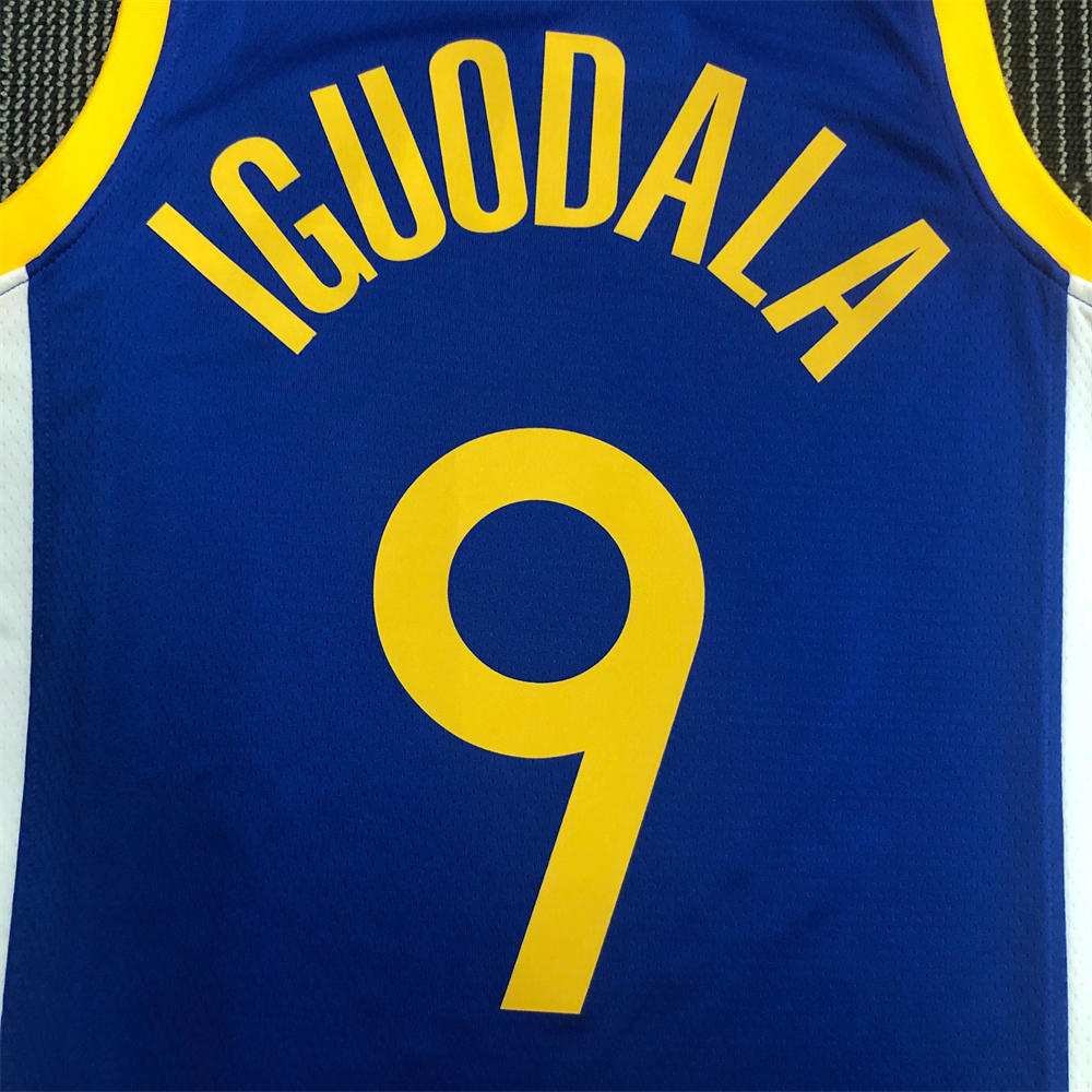 NBA Golden State Warriors V-Neck 75th anniversary Blue Jersey IGUODALA#9 S-XXL