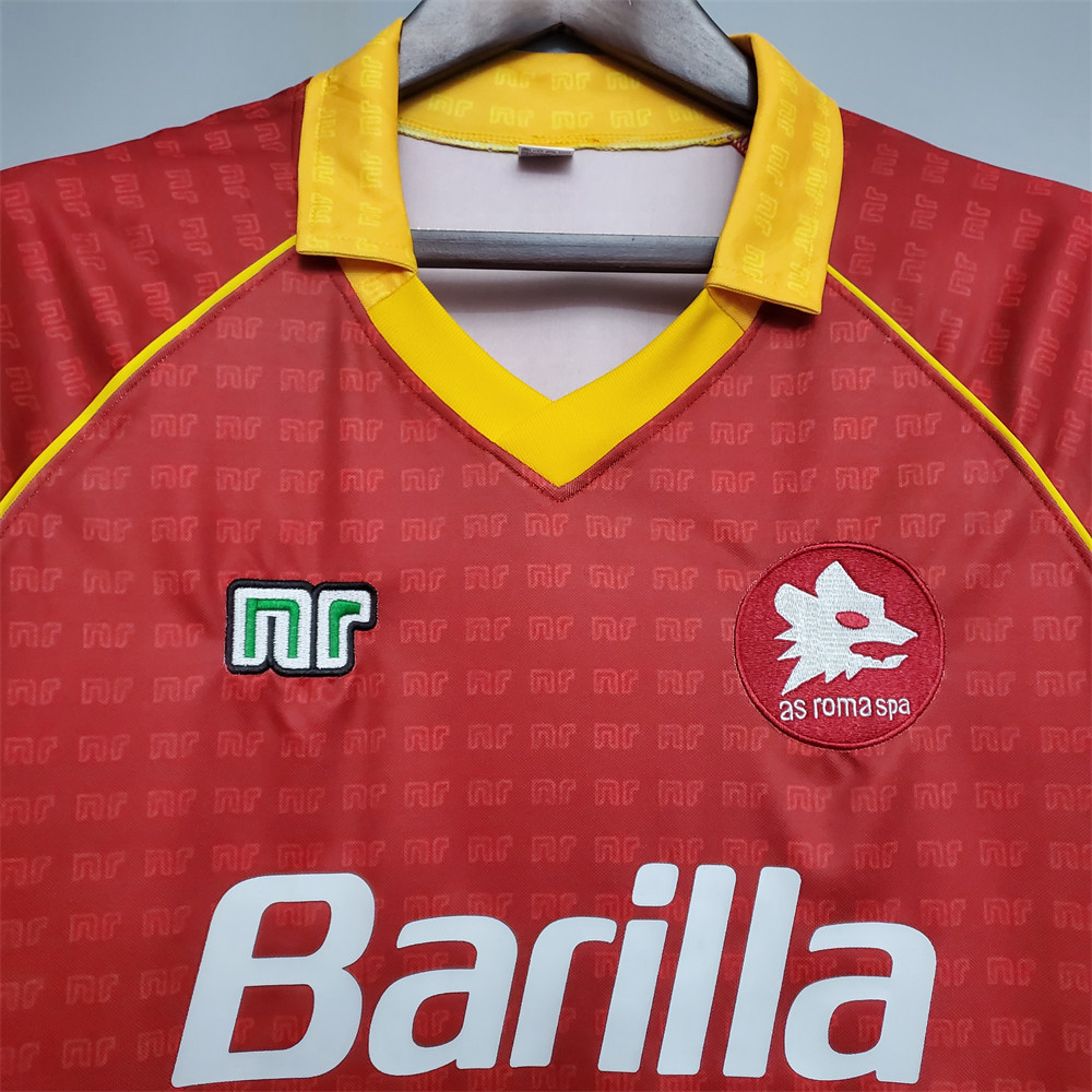 Retro Roma 90/91 Home  jersey Fan Version