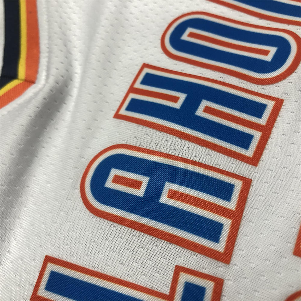 NBA Oklahoma City Thunder V-Neck White Jersey DURANT#35 S-XXL