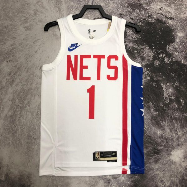NBA Brooklyn Nets Round Neck White Jersey BRIDGES#1 S-XXL