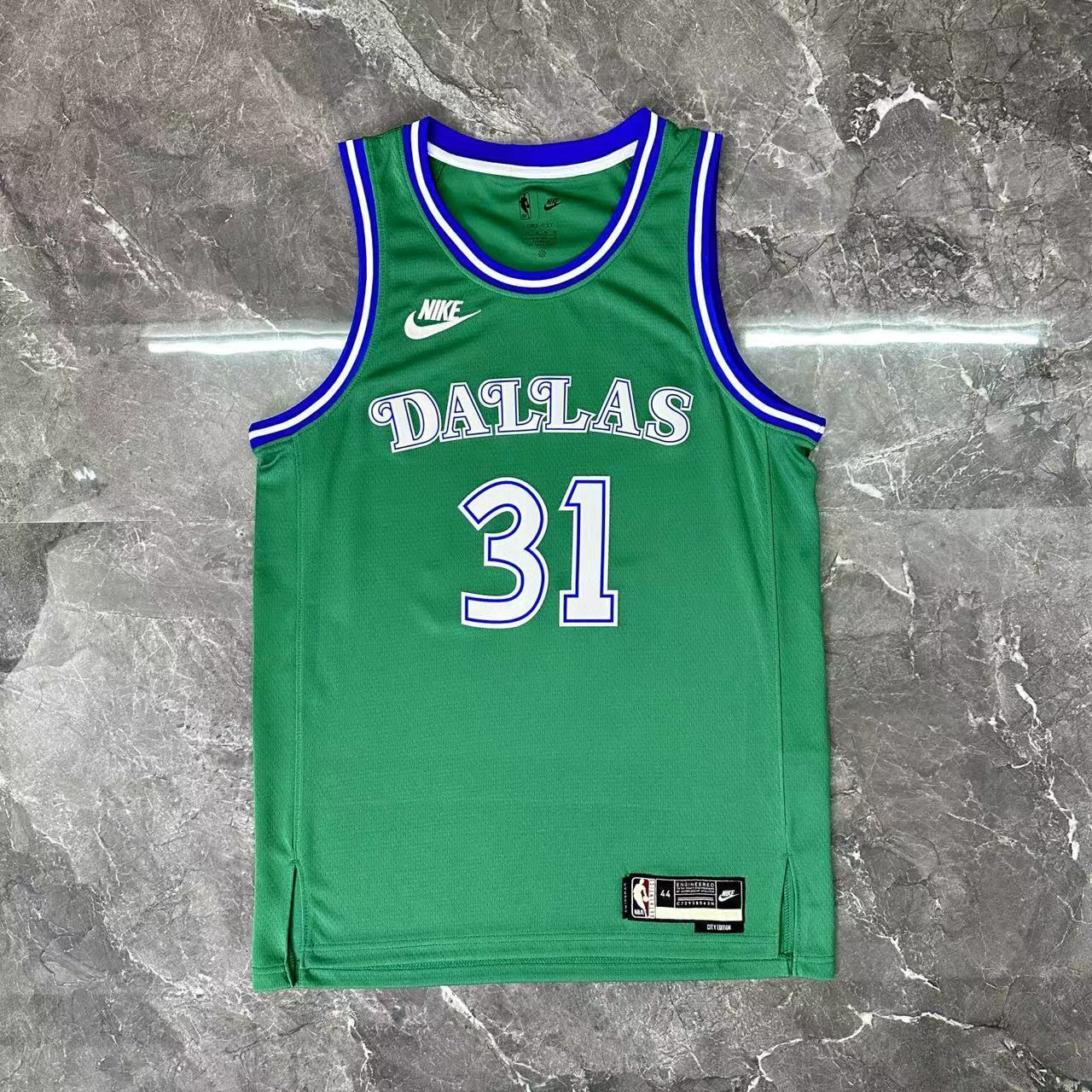 NBA Dallas Mavericks Round Neck Green Jersey THOMPSON#31 S-XXL