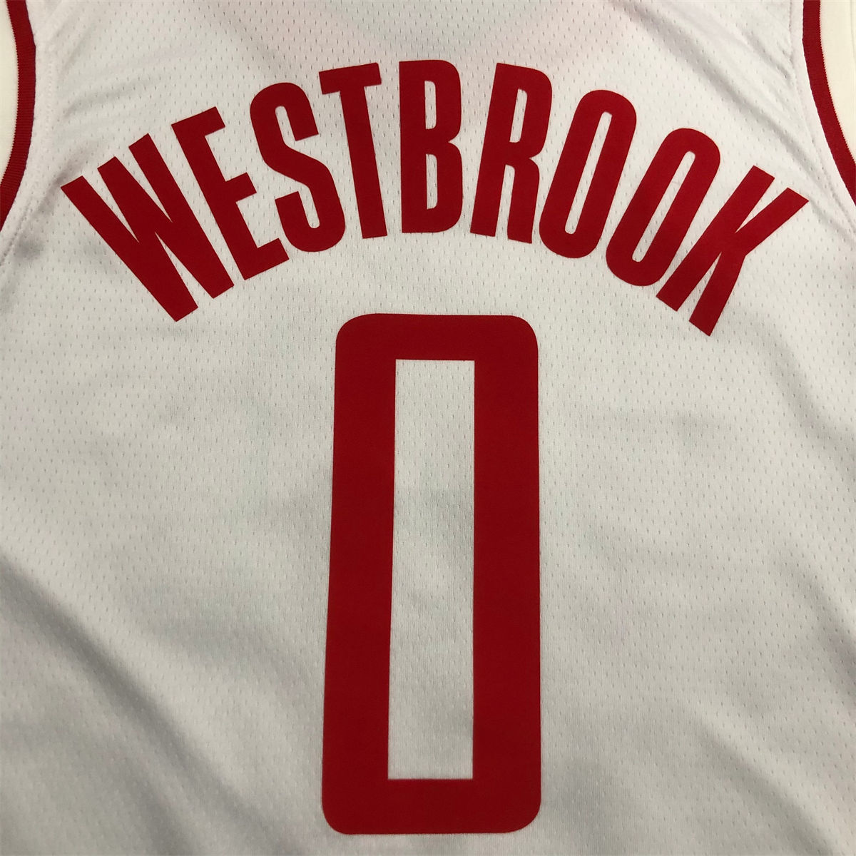 NBA Houston Rockets V-Neck White Jersey WESTBROOK#0 S-XXL