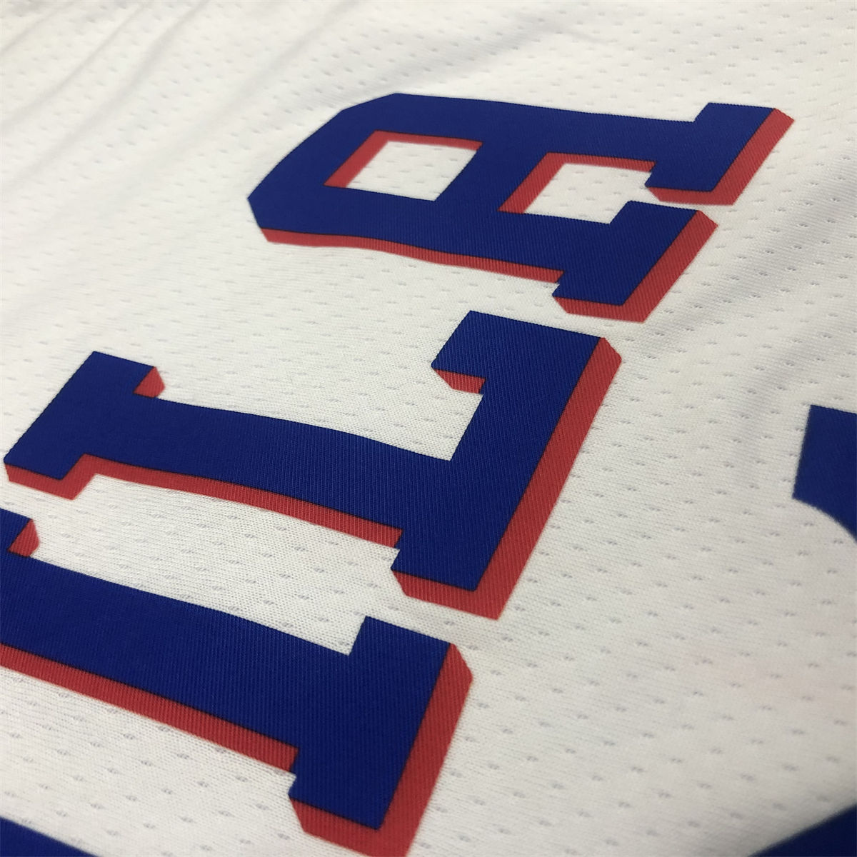 NBA Philadelphia 76ers V-Neck White Jersey EMBIID#21 S-XXL