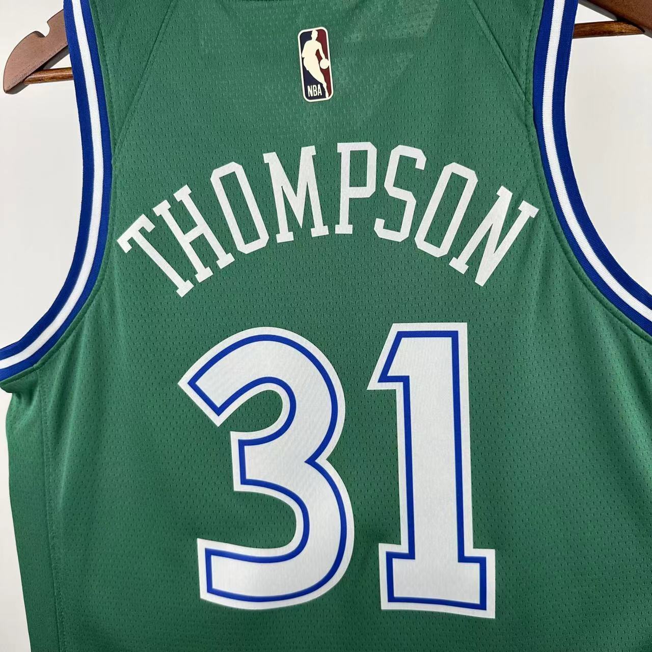 NBA Dallas Mavericks Round Neck Green Jersey THOMPSON#31 S-XXL