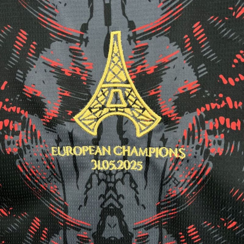 2025/26 PSG (CAMPEONES DE EUROPA) Grey jersey Fan version