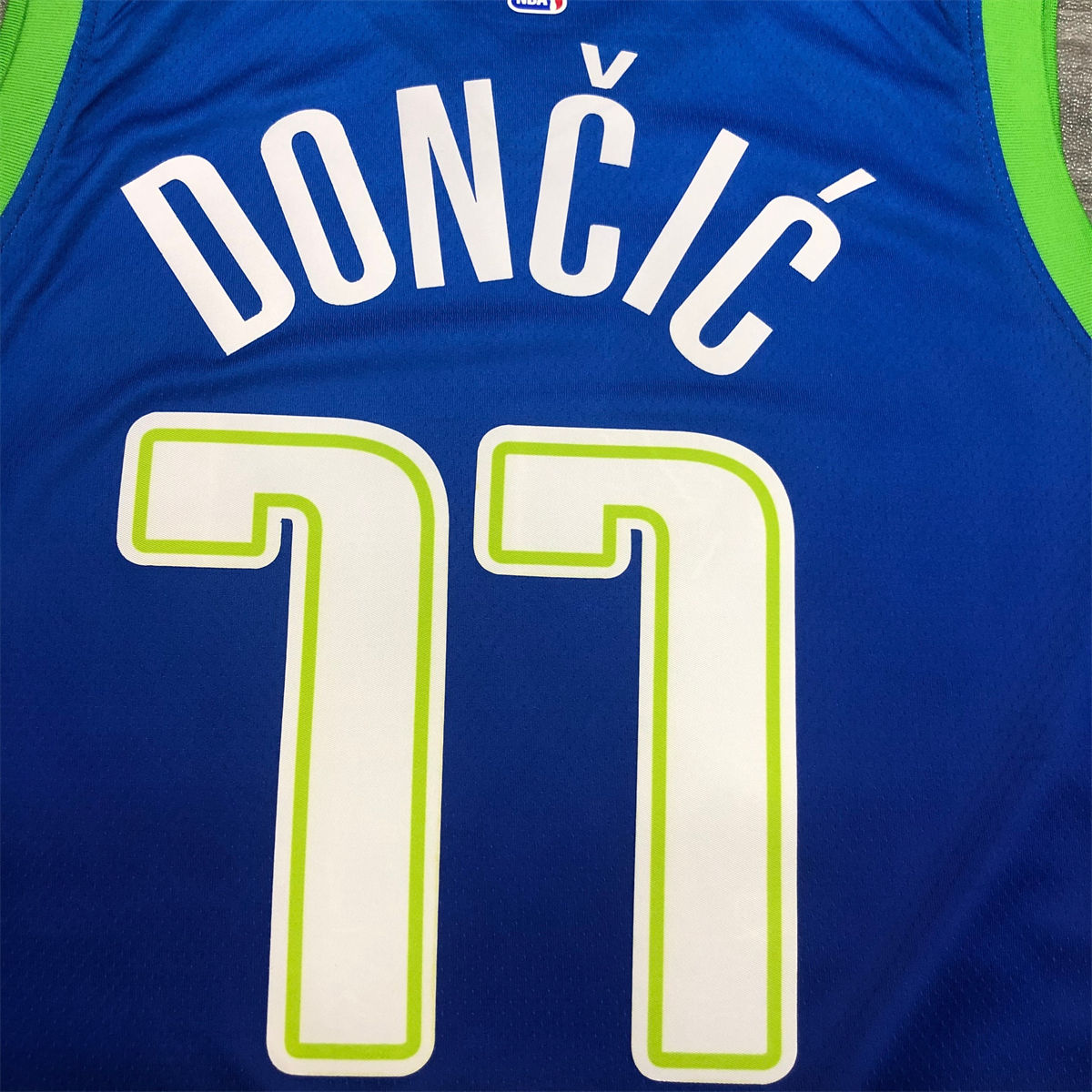 NBA Dallas Mavericks V Neck Black Blue Jersey DONCIC#77 S-XXL