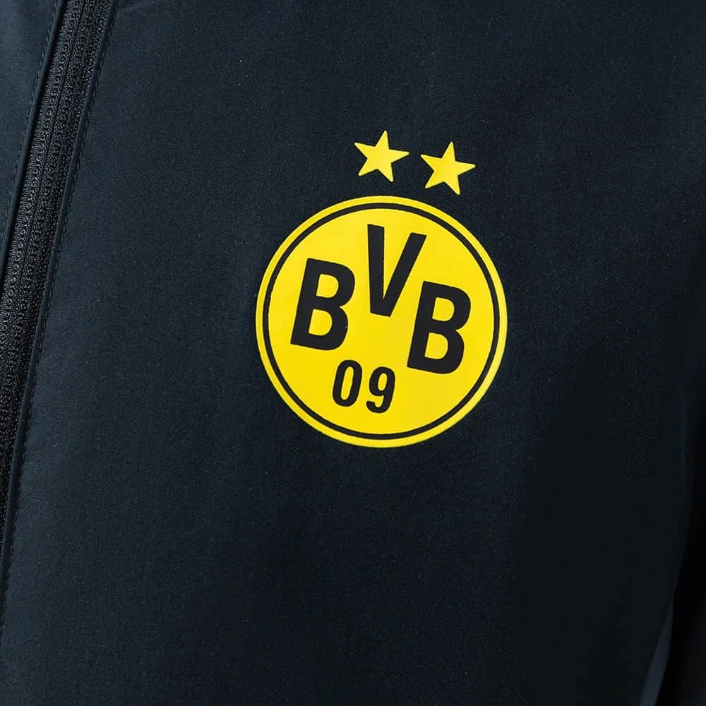 2026 Dortmund Black Reversible Jacket Windbreaker Sport Unifom