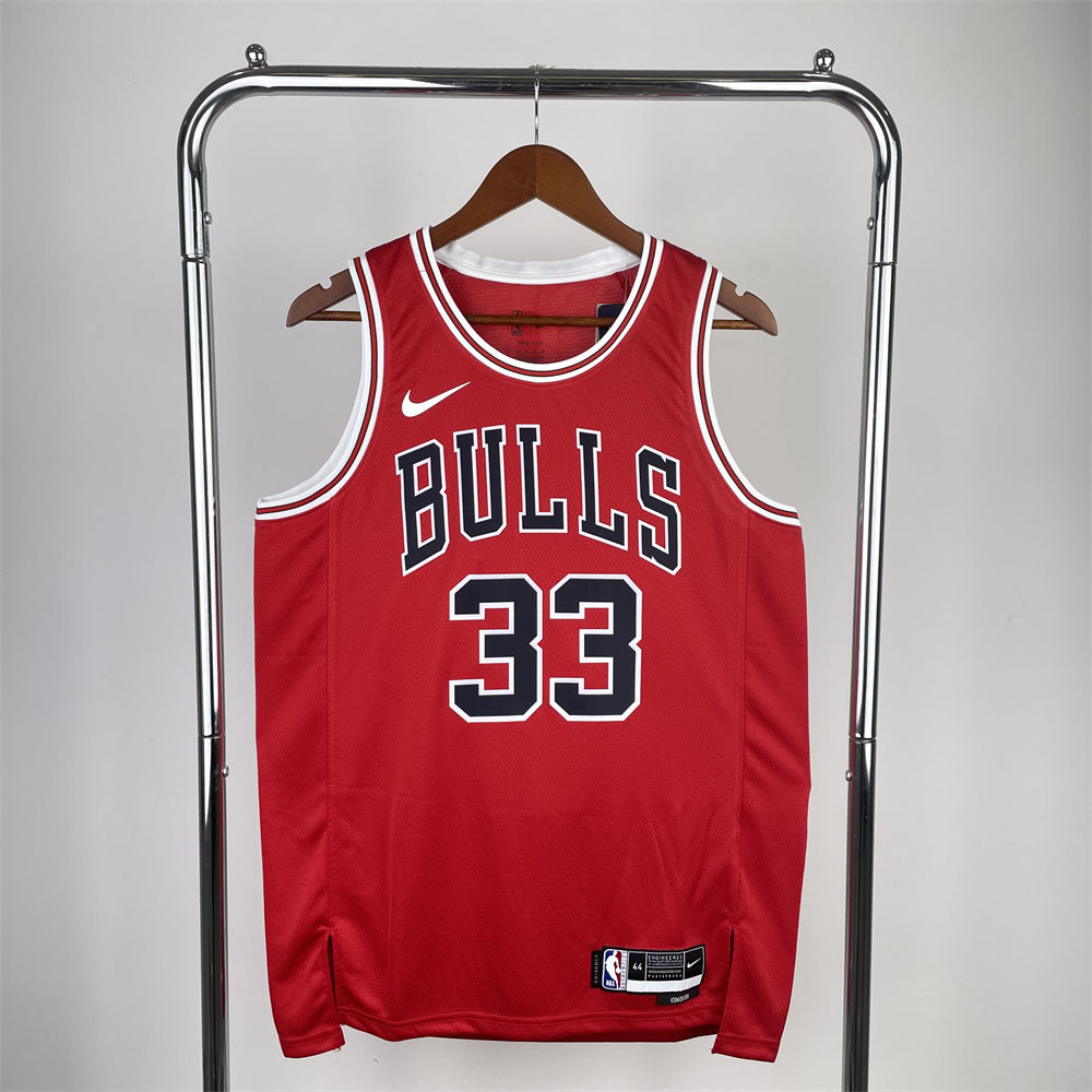 NBA Chicago Bulls PIPPEN#33 2022/23 Red Icon Edition Swingman Jersey S-XXL
