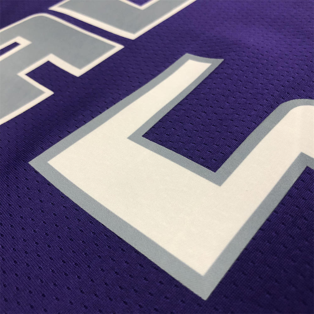 NBA Scaramento Kings V-Neck Purple 75th Anniversary jersey FOX#5 S-XXL