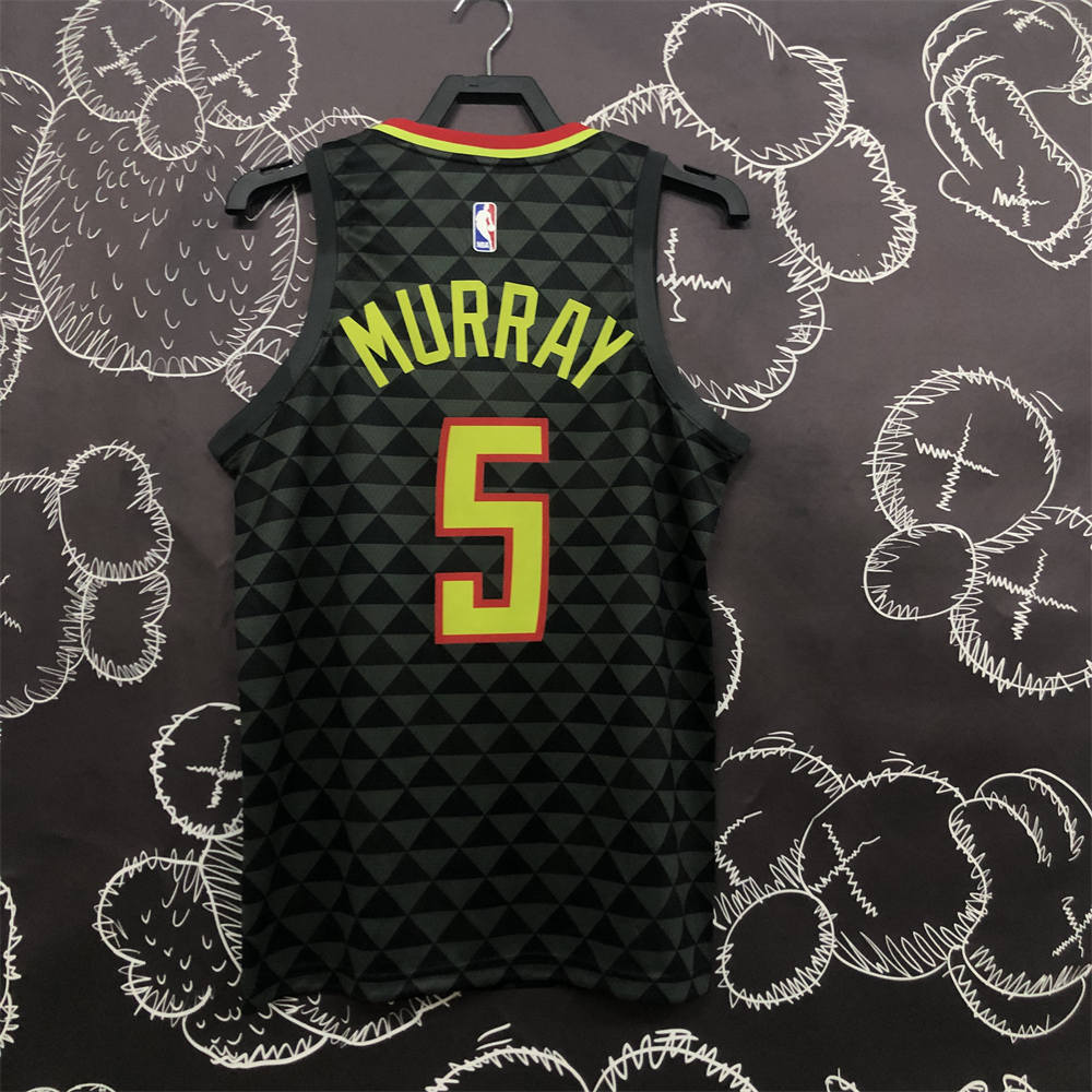 NBA Altanta Hawks V-Neck Black Jersey MURRAY#5 S-XXL
