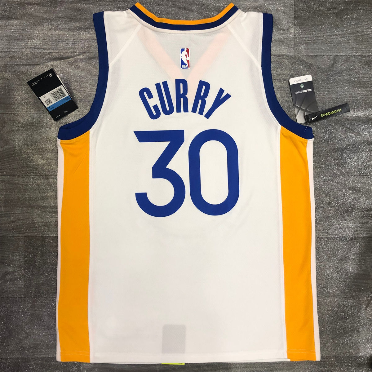 NBA Golden State Warriors V neck White Jersey CURRY#30 S-XXL