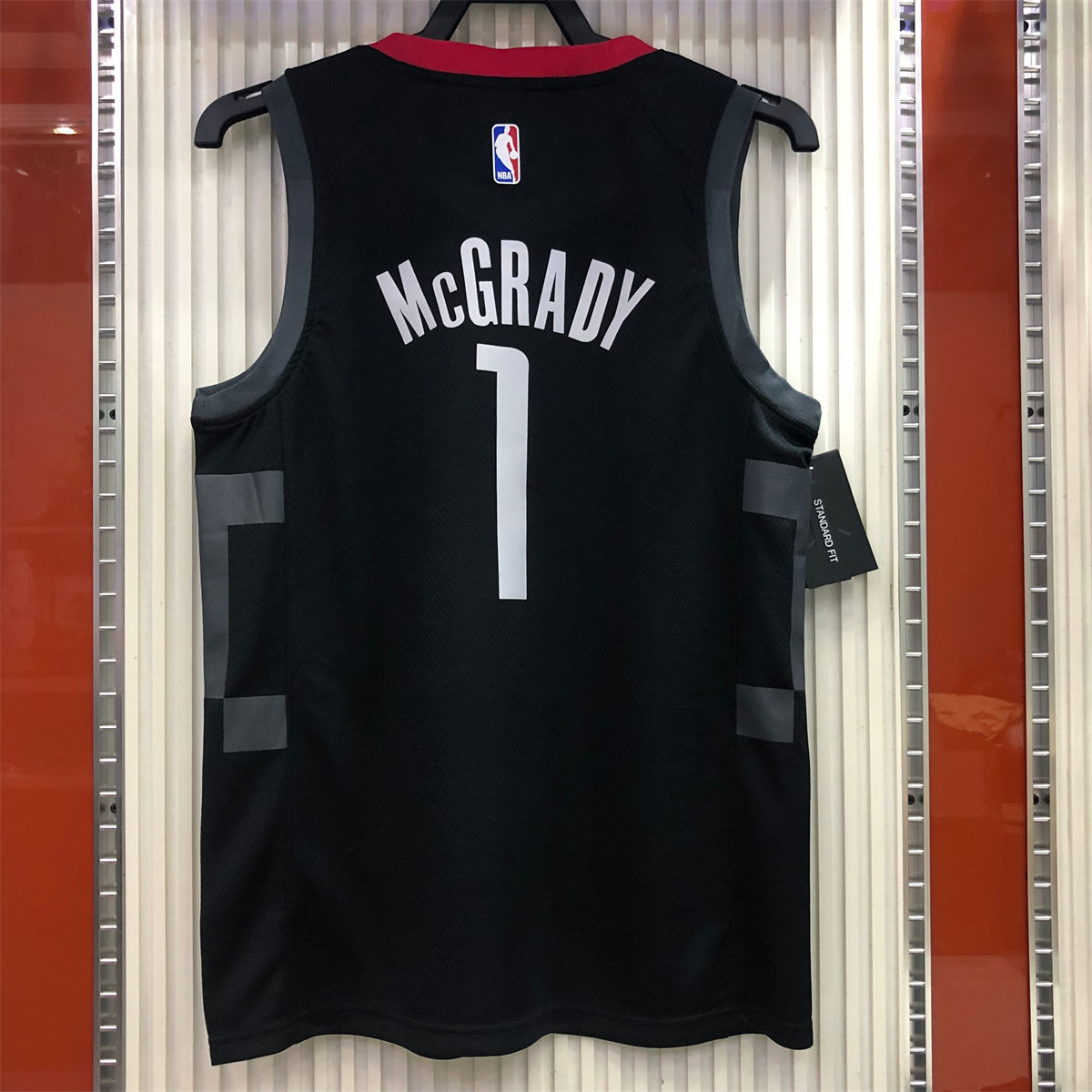 NBA Houston Rockets V neck Balck Jersey McGRADY#1 S-XXL