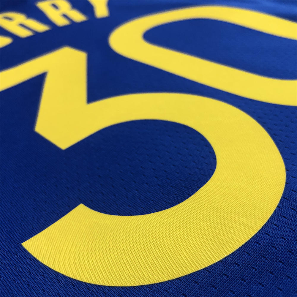 NBA Golden State Warriors V-Neck 75th anniversary Blue Jersey CURRY#30 S-XXL