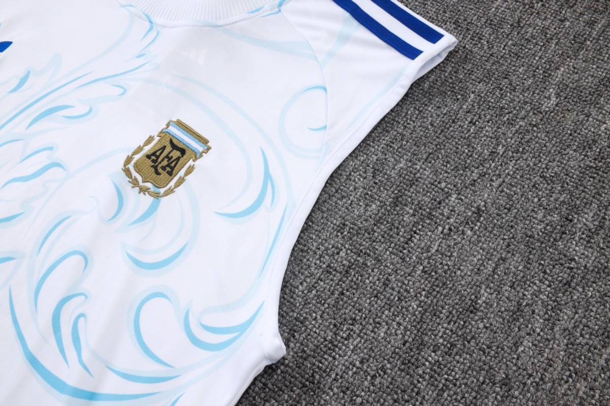 2026 Argentina White Training Set Shirt and Shorts