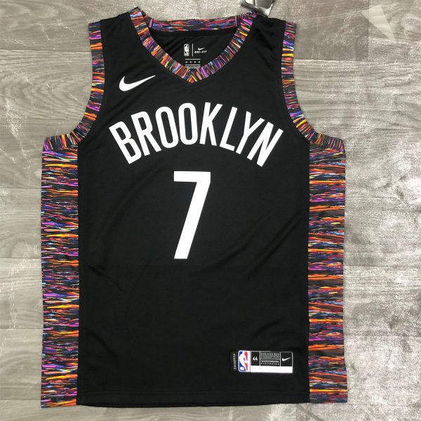 NBA Brooklyn Nets V-Neck Black Jersey DURANT#7 S-XXL