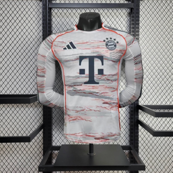 2025/26 Bayern Munich Away Long Sleeve Jersey Player Version