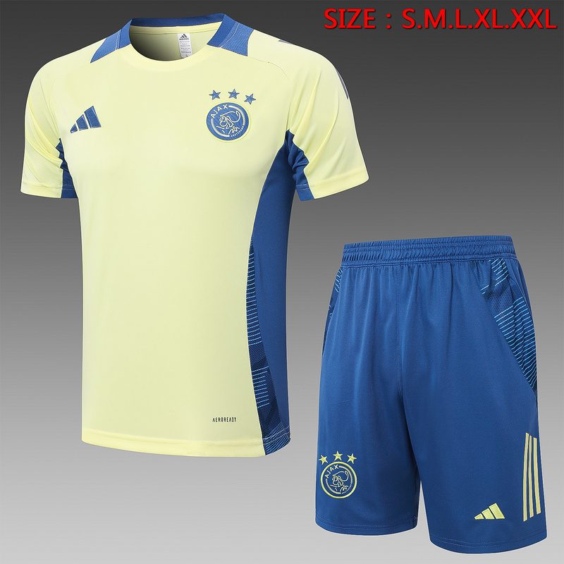 24/25 Ajax Yellow Training Set Shirt and Shorts