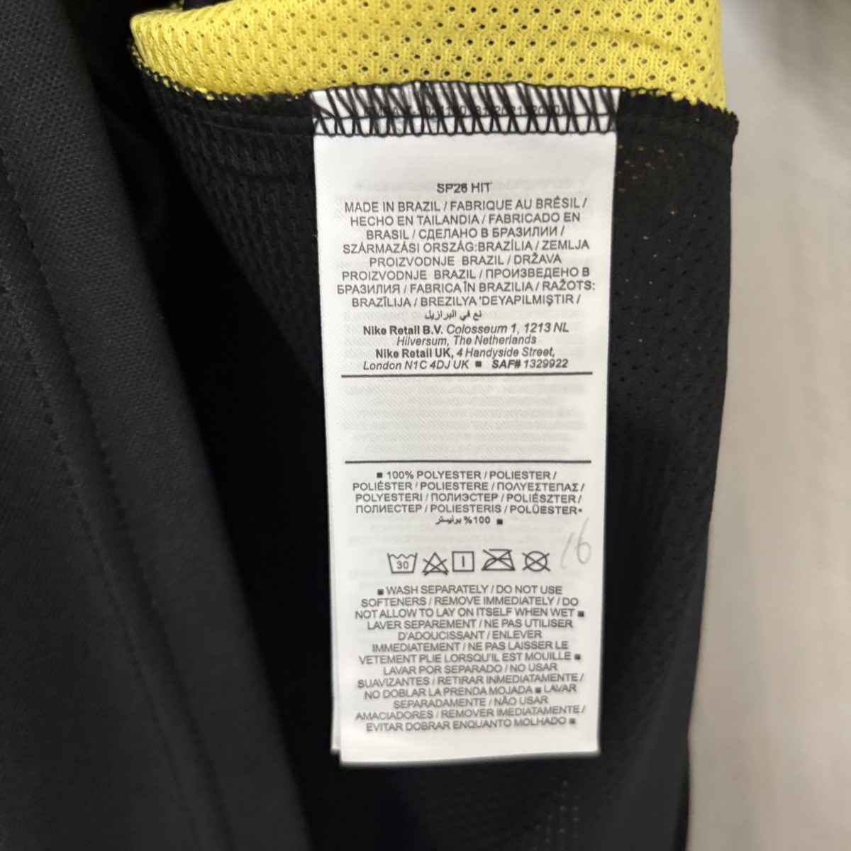Brazil 2026 World Cup Training Black jersey Fan version