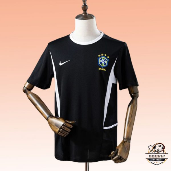 Retro 2002 Brazil Goalkeeper Black jersey Fan Version