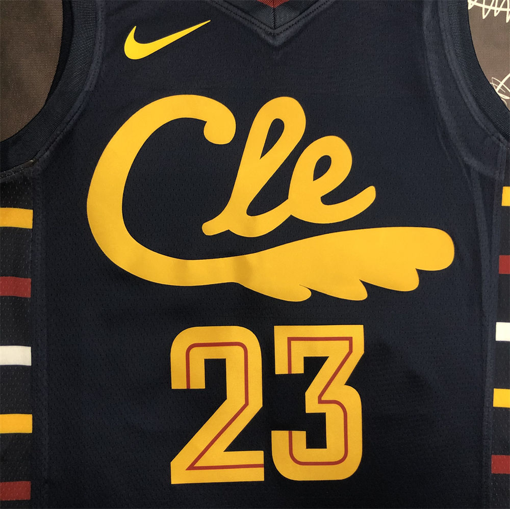 NBA Cleverland Cavaliers V-Neck Black jersey JAMES#23 S-XXL