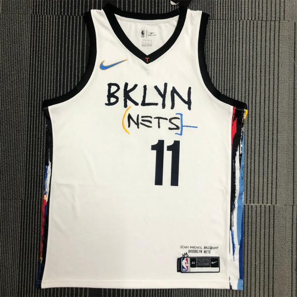 NBA Brooklyn Nets V-Neck White Jersey IRVING#11 S-XXL