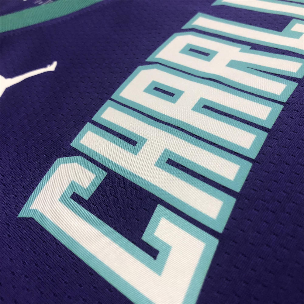 NBA Charlotte Hornets V-Neck Purple Jersey BALL#2 S-XXL