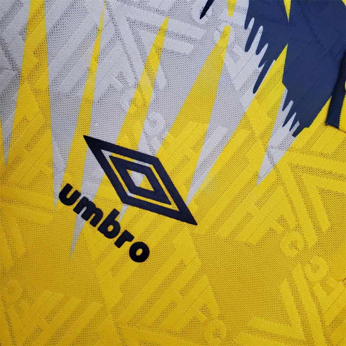 Retro Tottenham 92/94 Away Yellow jersey Fan Version