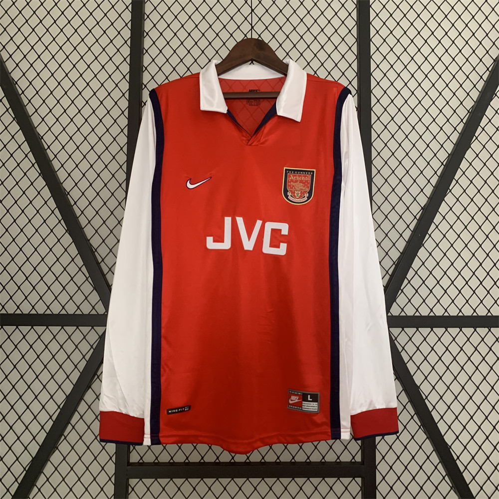Retro Arsenal 98/99 long sleeve Home jersey Fan Version