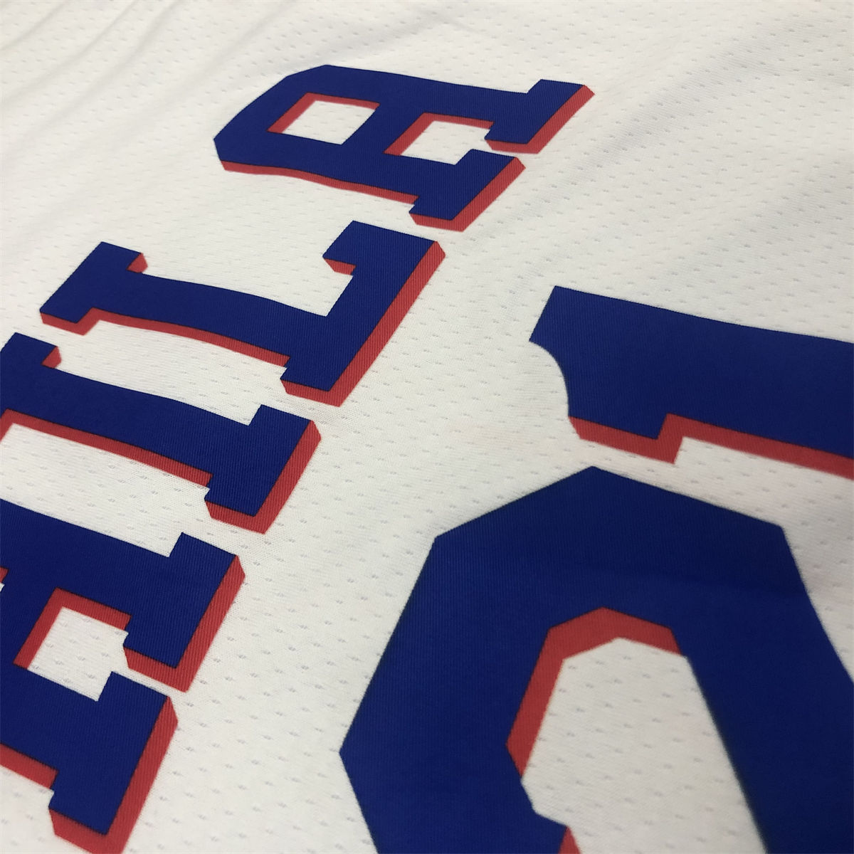 NBA Philadelphia 76ers V-Neck White Jersey EMBIID#21 S-XXL