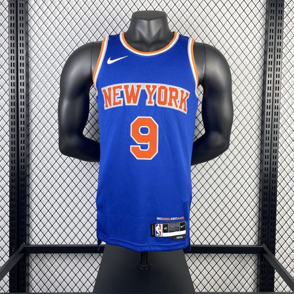NBA New York Knicks Round Neck Blue jersey BARRETT#9 S-XXL