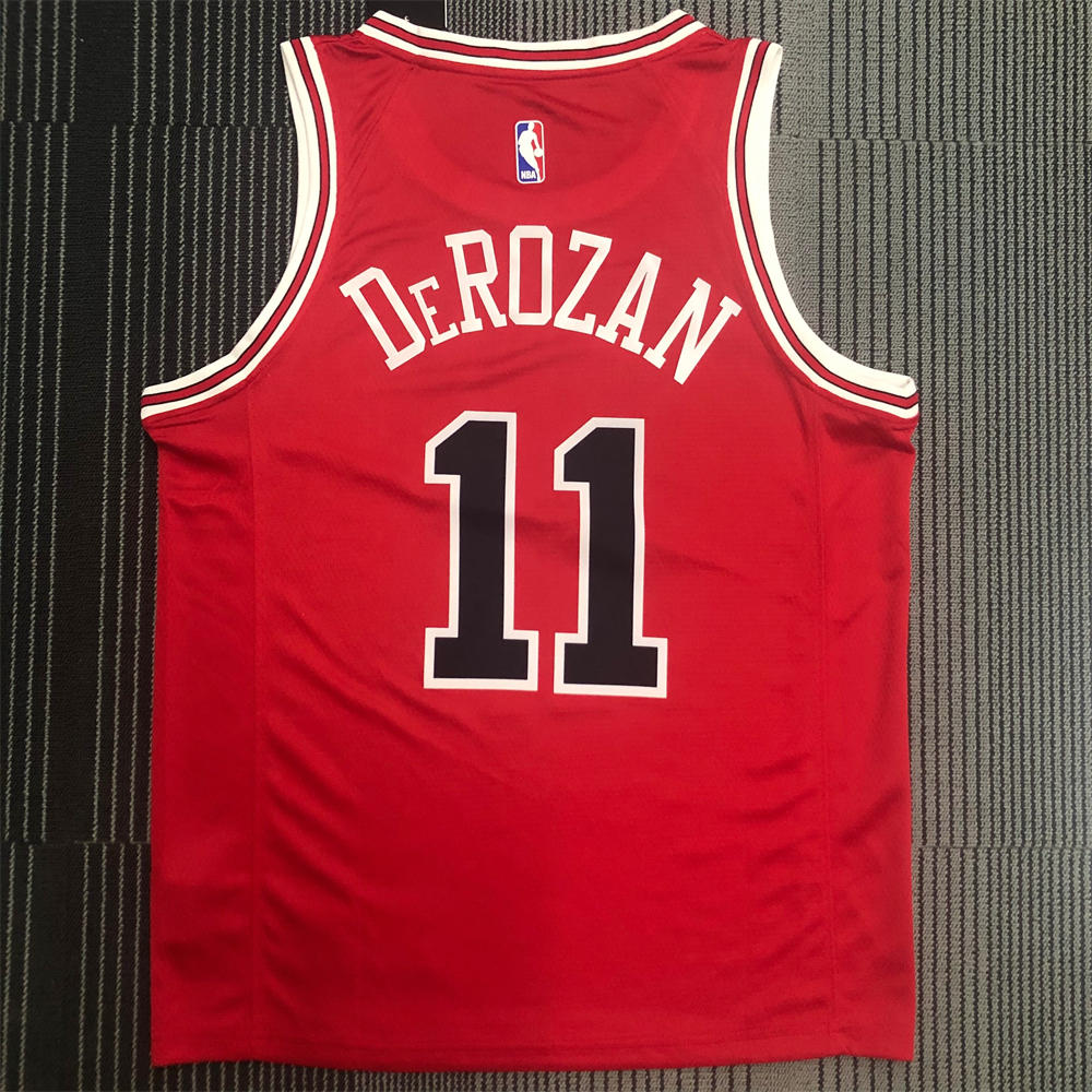NBA Chicago Bulls Round Neck Red Jersey DeROZAN#11 S-XXL