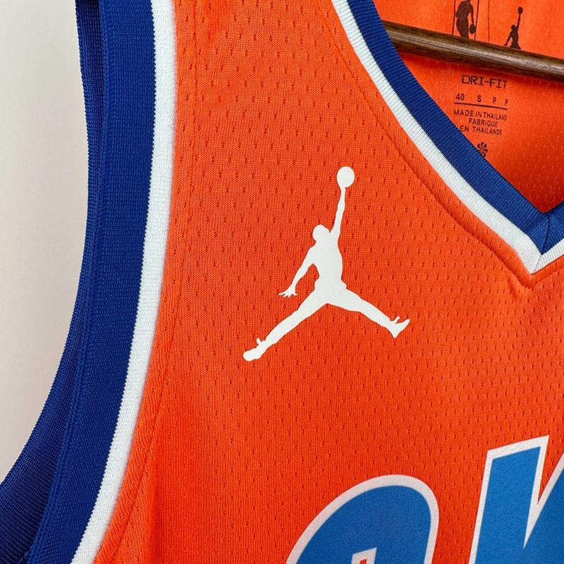 NBA Oklahoma City Thunder V-Neck Orange Jersey WILLIAMS#8 S-XXL