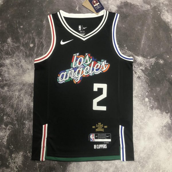 NBA Los Angeles Clippers V-Neck Black Jersey S-XXL