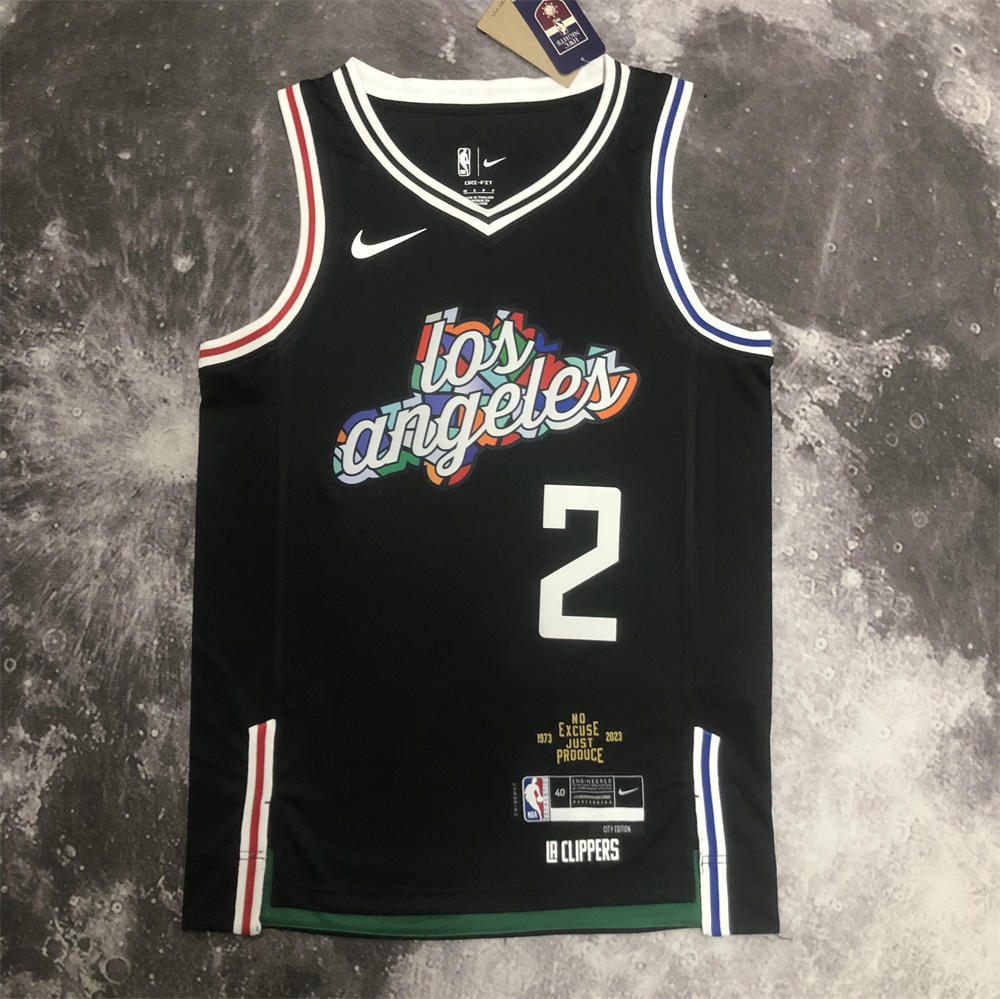 NBA Los Angeles Clippers V-Neck Black Jersey S-XXL