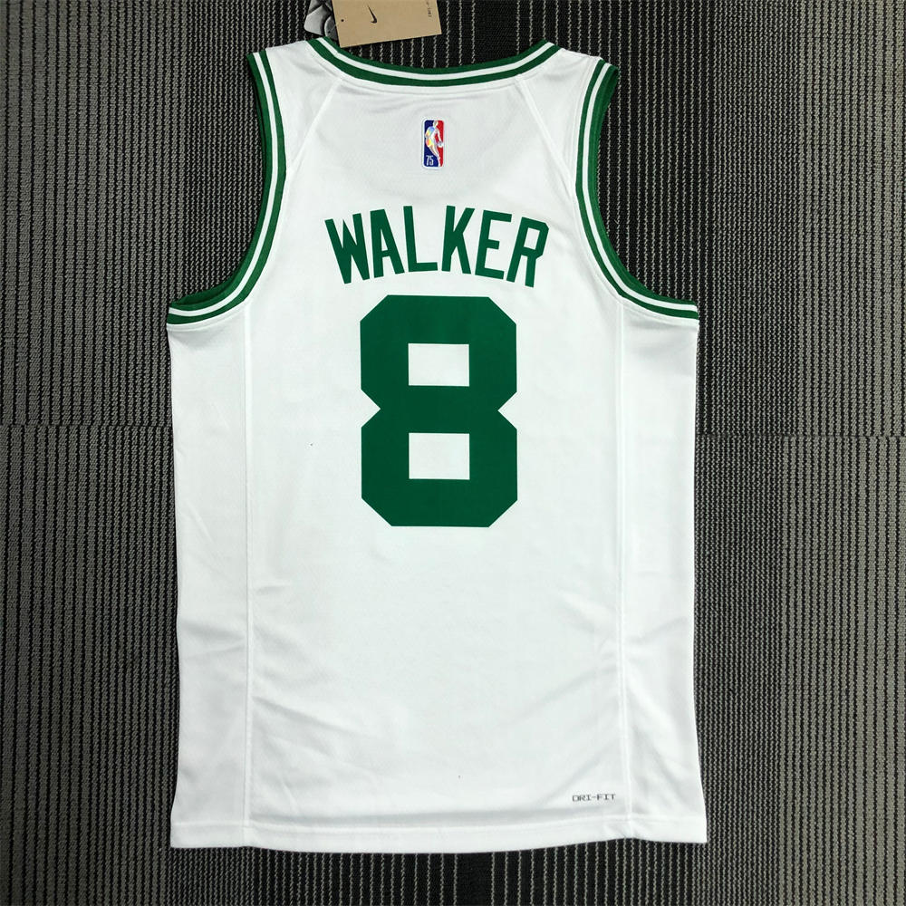 NBA Boston Celtics Round Neck 75th anniversary White Jersey WALKER#8 S-XXL