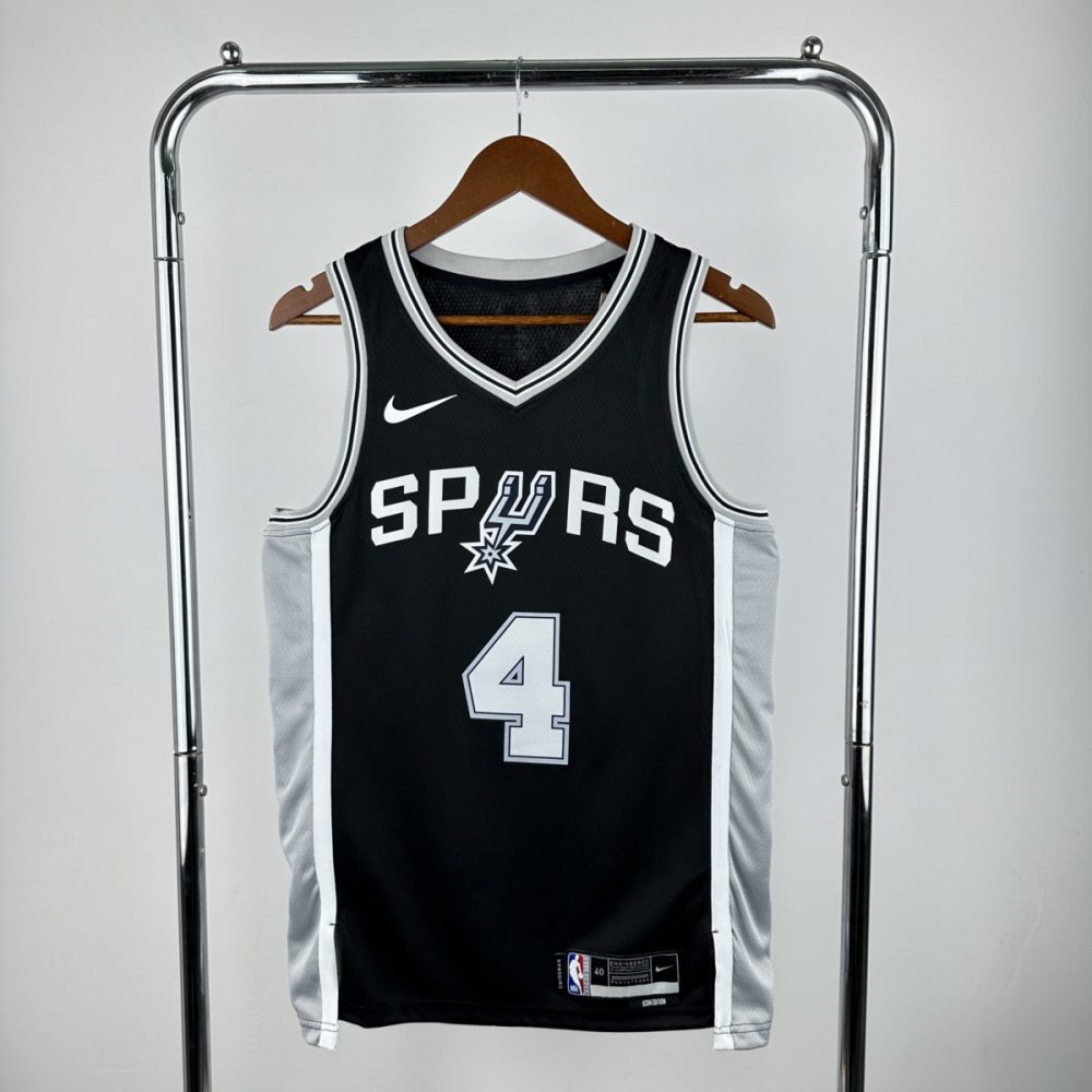 NBA San Antonio Spurs FOX#4 2022/23 Black Icon Edition Swingman Jersey S-XXL