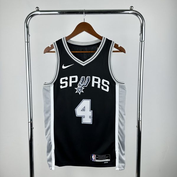 NBA San Antonio Spurs FOX#4 2022/23 Black Icon Edition Swingman Jersey S-XXL