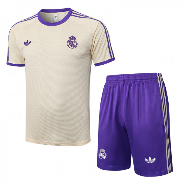 2025/26 Real Madrid Apricot Training Set Shirt and Shorts