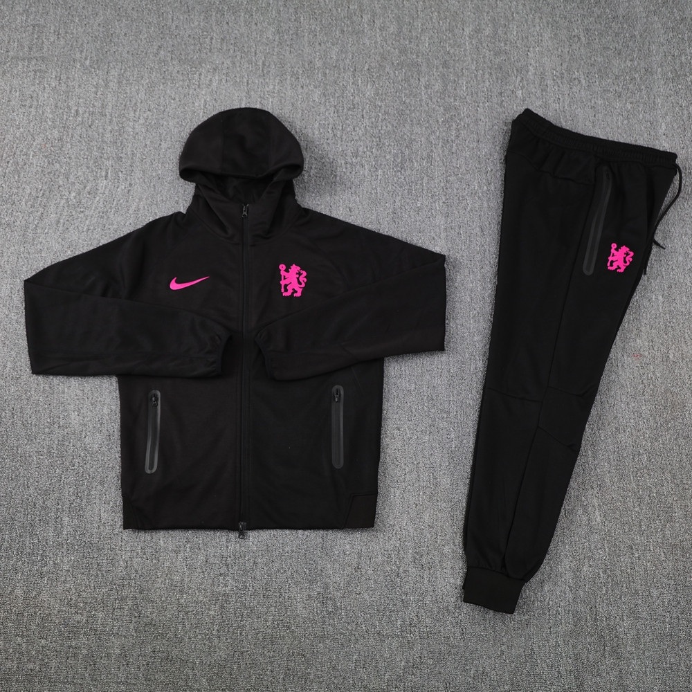 2025 Chelsea Balck Hoodie Jacket Kit Set Football Team Shirt Sports Fashion