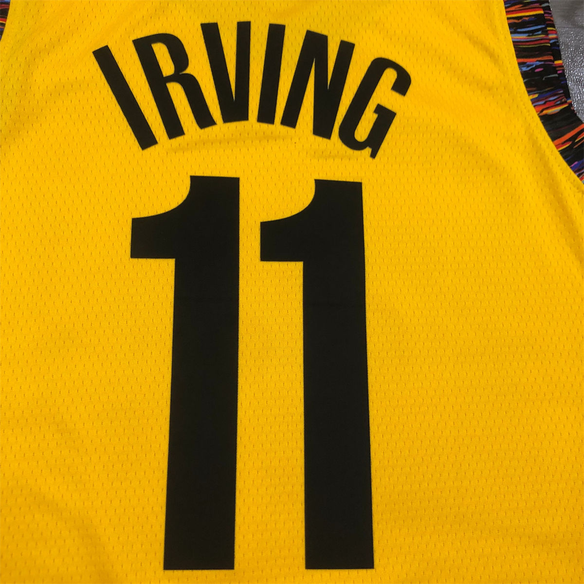 NBA Brooklyn Nets V-Neck Yellow Jersey IRVING#11 S-XXL