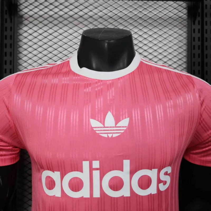 2025/26 Adidas Trefoil casual Deep Pink jersey Player Version