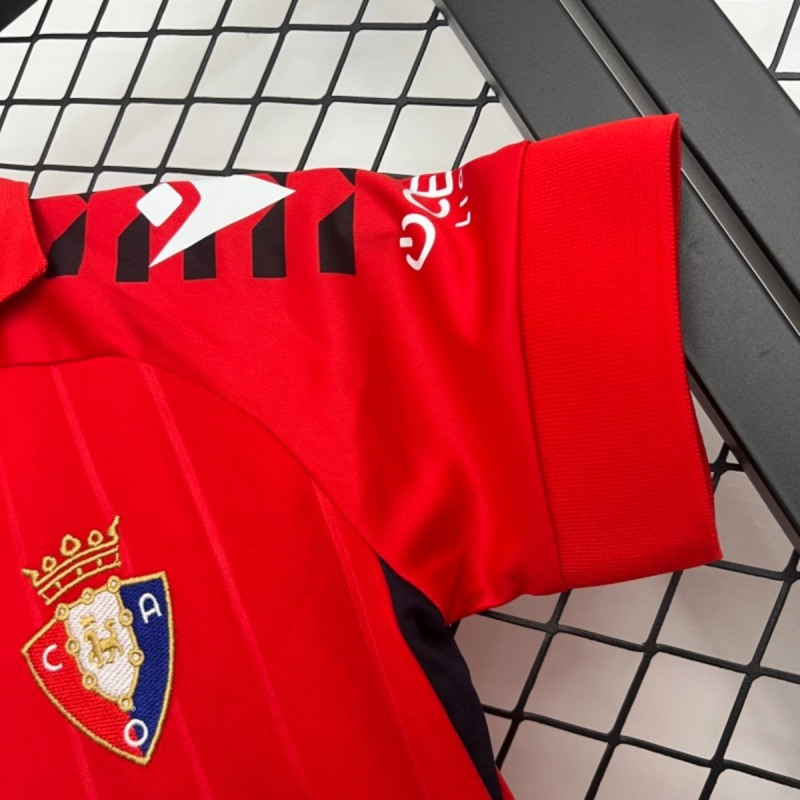 2025/26 Osasuna Home Red jersey kids Kits size: 16-28