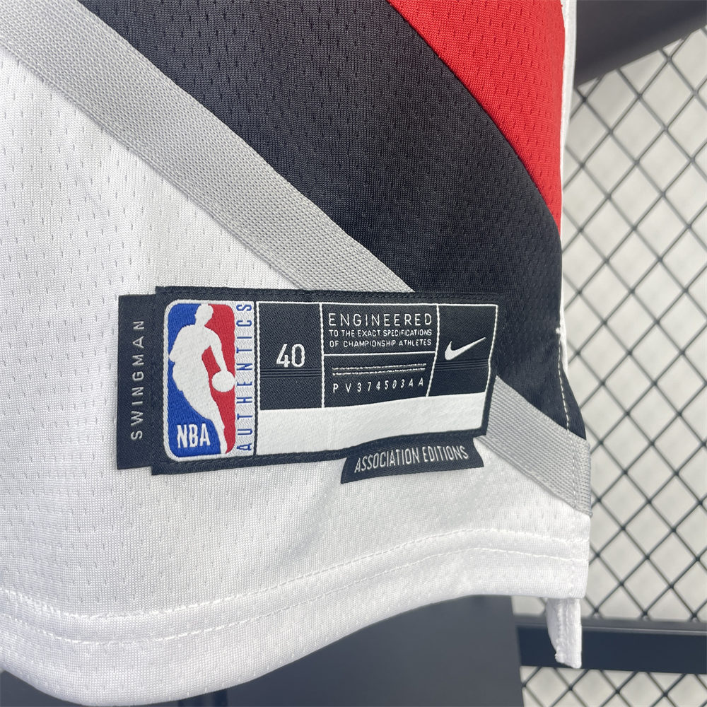 NBA Portland Trail Blazers 2023 V-Neck White jersey HENDERSON#00 S-XXL