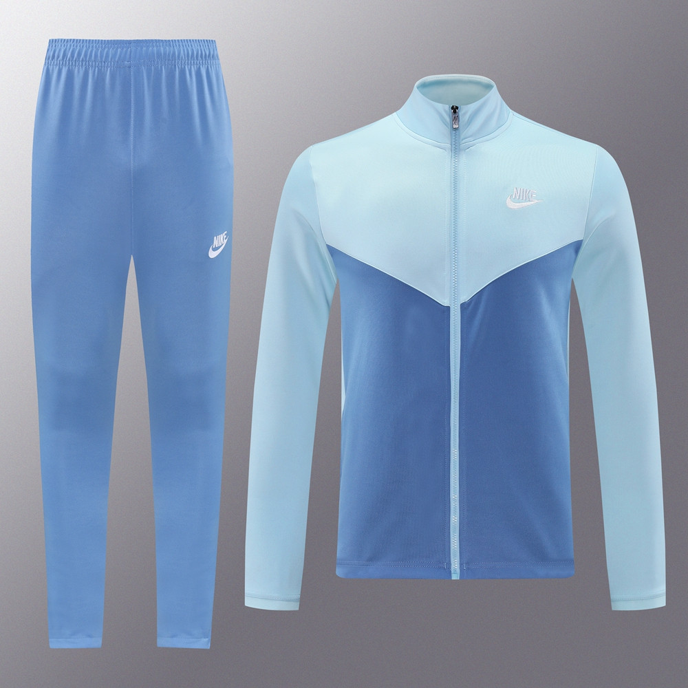 2024 Nike Light Blue Jacket Training Suit Set Football Team Shirt Sports Fashion