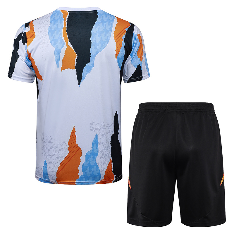 24/25 Real Madrid Blue yellow white Training Set Shirt and Shorts