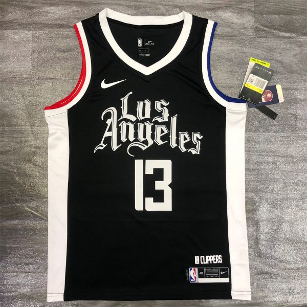 NBA Los Angeles Clippers V neck Black Jersey GEORGE#13 S-XXL